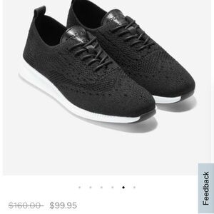 Women's Black Cole Haan 2.ZERØGRAND Stitchlite Wingtip Oxfords Size 10. NWOT